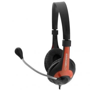 ESPERANZA Esperanza  EH158R Casca stereo cu microfon si control al volumului, Negru