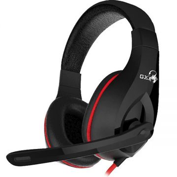 genius Casti Gaming GENIUS Lychas HS-G560, stereo, 3.5mm, negru-rosu