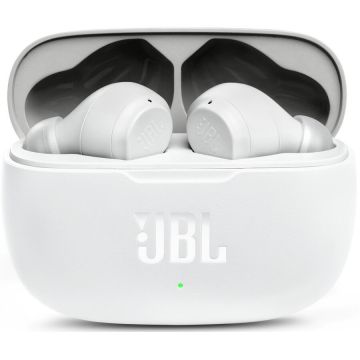 JBL Casti audio in-ear JBL Wave 200TWS, True Wireless, Bluetooth, Deep Bass, IPX2, Touch Control, Alb