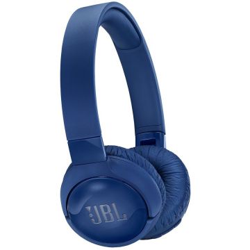 JBL Casti audio On-ear JBL Tune 600, Active Noise Cancelling, Wireless, Bluetooth, Pure Bass Sound, Hands-free Call, 22H, Albastru