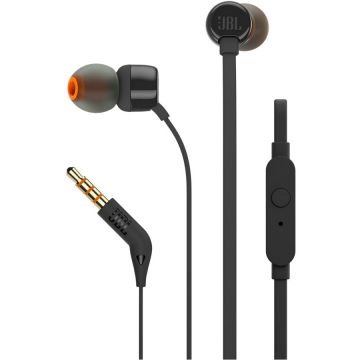 JBL Casti Stereo JBL T110, Microfon, Negru