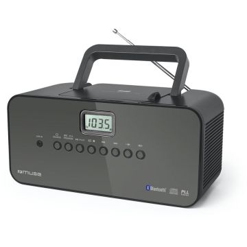 MUSE Sistem audio Portabil MUSE M-22 BT, Bluetooth, Display LCD, CD-Player, Radio, AUX-in, Negru