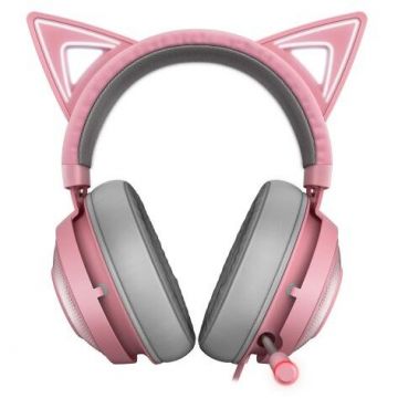 Razer Casti cu microfon Razer Kraken Kitty, USB Wireless (Roz)