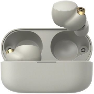 Sony Casti In-Ear Sony WF-1000XM4S, True Wireless, Bluetooth, Noise cancelling, Microfon, Autonomie de pana la 24 ore, Argintiu