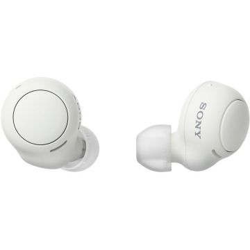 Sony Casti In-Ear Sony WFC500W, True Wireless, Microfon, Bluetooth, IPX4, Autonomie 10 ore, Alb