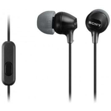 Sony Casti Sony MDR-EX15AP, Frecventa (Hz) 8 - 22.000, cu microfon pentru smartphone, elemente intraauric