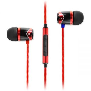 SOUNDMAGIC Casti SoundMAGIC E10C In-Ear, negru/rosu