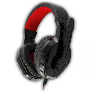 White Shark Casti Gaming WHITE SHARK Panther GHS-1641, stereo, 3.5mm, negru-rosu
