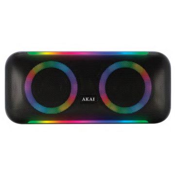 Akai Boxa portabila Akai ABTS-70, rezistenta la apa, Led, Negru