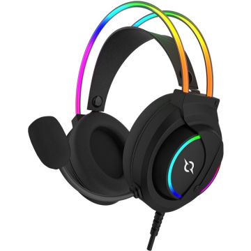 AQIRYS Casti AQIRYS Cygnus RGB, virtual 7.1 surround, USB, Negru