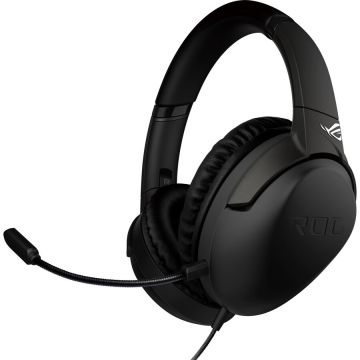 Asus Casti gaming ASUS ROG Strix GO, microfon AI pentru anularea zgomotului, difuzoare ASUS Essence 40mm, multiplatforma, USB-C/USB 2.0, pliabile, Negru