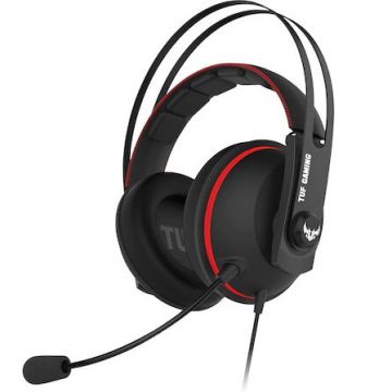 Asus Casti gaming ASUS TUF Gaming H7 Core, difuzoare 53mm, banda de sustinere din otel inoxidabil, compatibile multiplatforma, 3.5mm, Negru/Rosu Asus Casti gaming ASUS TUF Gaming H7 Core, difuzoare 53mm, banda de sustinere din otel inoxidabil, compatibile multiplatforma, 3.5mm, Negru/Rosu