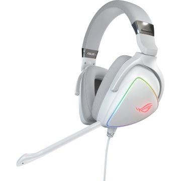 Asus Casti gaming ROG Delta, RGB, Hi-Res SSE Quad-DAC, difuzoare ASUS Essence 50mm, compatibile multiplatforma, USB-C/USB 2.0, pliabile, Alb Asus Casti gaming ROG Delta, RGB, Hi-Res SSE Quad-DAC, difuzoare ASUS Essence 50mm, compatibile multiplatforma, USB-C/USB 2.0, pliabile, Alb