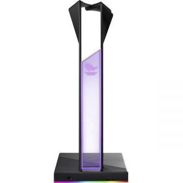 Asus Stand casti ASUS ROG Throne Qi, RGB, cu incarcare Qi si port USB 3.1, amplificator audio și DAC ESS încorporat, sunet surround 7.1, iluminare Aura Sync, Negru Asus Stand casti ASUS ROG Throne Qi, RGB, cu incarcare Qi si port USB 3.1, amplificator audio și DAC ESS încorporat, sunet surround 7.1, iluminare Aura Sync, Negru