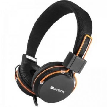 Canyon Canyon headphones, detachable cable with microphone, foldable, black Canyon Canyon headphones, detachable cable with microphone, foldable, black
