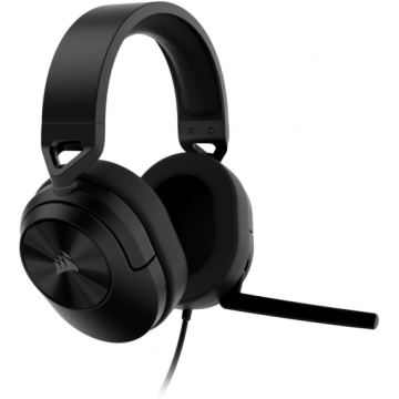 CORSAIR Casti Gaming cu microfon Corsair HS55 Stereo, Over-head, 20Hz - 20 kHz, 32k Ohms , 1 kHz, Lungime cablu: 1.8m, carbon