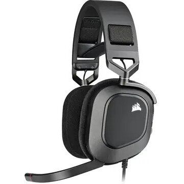 CORSAIR Casti Gaming cu microfon USB Corsair HS80 Surround, Dolby Audio 7.1, Over-head, 20Hz - 40 kHz, 32k Ohms @ 1 kHz, Lungime cablu: 1.8m, Carbon