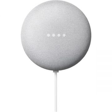Google Boxa portabila Google Nest Mini 2, Bluetooth, Chromecast integrat, Wi-Fi, Alb