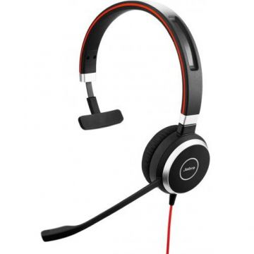 Jabra Casca cu microfon Jabra Evolve 40 Mono Microsoft, USB-c, Black-Red Jabra Casca cu microfon Jabra Evolve 40 Mono Microsoft, USB-c, Black-Red