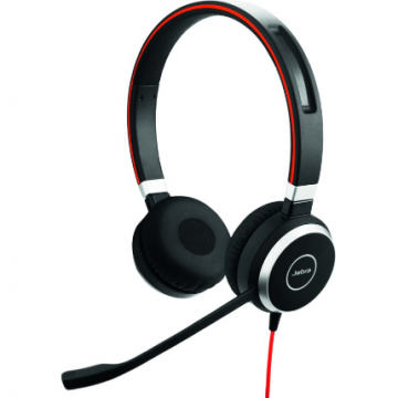 Jabra Casti cu microfon Jabra Evolve 40 UC Duo, Black-Red Jabra Casti cu microfon Jabra Evolve 40 UC Duo, Black-Red