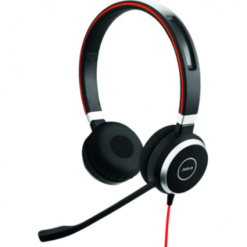 Jabra Casti cu microfon Jabra Evolve 40 UC Duo, Black-Red