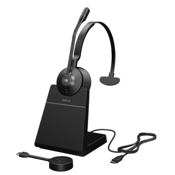 Jabra Casti Jabra Engage 55, Mono, USB-C, MT, Charging Stand, Negru