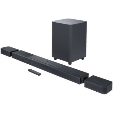 JBL Soundbar JBL BAR 1300, 11.1.4, Sateliti detasabili, 1170W, Dolby Atmos, Wi-Fi, Airplay, HDMI eArc, Negru