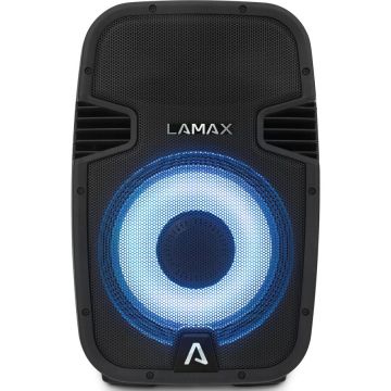 LAMAX Difuzor Bluetooth LAMAX PartyBoomBox500, autonomie baterie de pana la 24 de ore, BT 5.0, card SD, AUX, intrare USB, TWS, rezistenta la apa IP54, iluminare LED, radio FM, microfon, Telecomanda