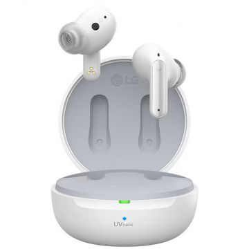 LG Casti Audio In-Ear LG TONE Free FP8, True Wireless, Active Noise Cancelling, Bluetooth, UV Nano, Alb