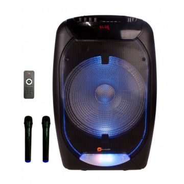 N-Gear Boxa activa portabila N-Gear The Flash 1510, 500 W, difuzor 38cm, USB, MP3, Bluetooth, 2 microfoane wireless