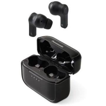 Panasonic Căști Panasonic  True Wireless, 20 de ore de autonomie, Extra Bass, Negru