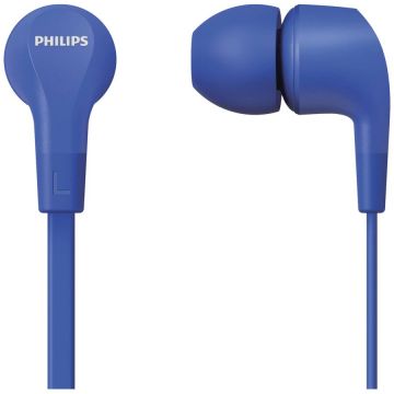 Philips Casti Audio In-Ear Philips, TAE1105BL/00, cu fir, Microfon, Albastru