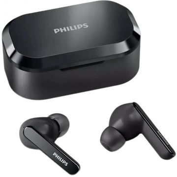 Philips Casti audio true wireless Philips TAT5506BK/00, In-Ear, negru