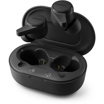 Philips Casti True Wireless Philips T1207, Microfon, IPX4, Bluetooth Negru