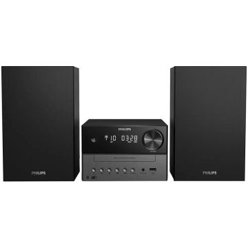 Philips Microsistem audio PhilipsTAM3505/12, Bluetooth, CD-R/RW, MP3, USB, 18W, Negru