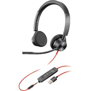 POLY Casti Call Center Plantronics BLACKWIRE BW3325, Unitate Apel, USB, Negre (213938-01)