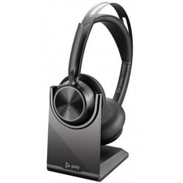 POLY Casti Wireless Call Center Poly Voyager Focus 2 UC Microsoft, Bluetooth 5.1, USB-A, Negru POLY Casti Wireless Call Center Poly Voyager Focus 2 UC Microsoft, Bluetooth 5.1, USB-A, Negru