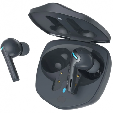QCY Casti True wireless QCY G1, Noise Cancelling, Rezistent la apa, Gri