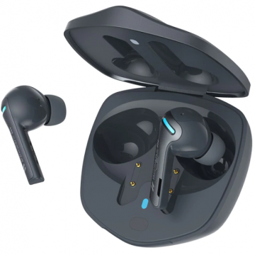 QCY Casti True wireless QCY G1, Noise Cancelling, Rezistent la apa (Gri)