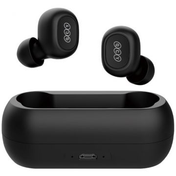 QCY Casti wireless QCY T1C, Bluetooth, Negru