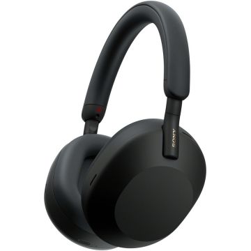 Sony Casti Over the Ear Sony WH-1000XM5B, Wireless, Bluetooth, Noise cancelling, Autonomie baterie 30 ore, Microfon, Alexa si Google Assistant, Negru