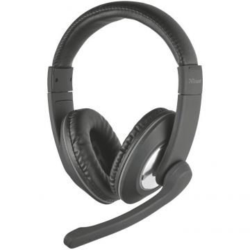 Trust TRUST Casti cu microfon Trust Reno, Black (21662) Trust TRUST Casti cu microfon Trust Reno, Black (21662)