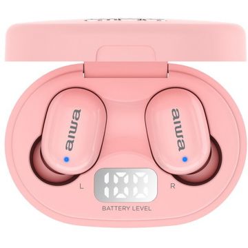 AIWA Casti In-Ear Aiwa, EBTW-150PK, True Wireless, Bluetooth v5.0, Stereo, Roz