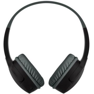 Belkin Casti Stereo Wireless Belkin SOUNDFORM Mini pentru copii, Bluetooth, Microfon, 30 ore Autonomie, Negru