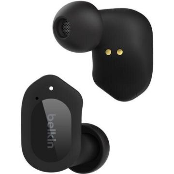 Belkin Casti True Wireless Belkin SoundForm Play, Bluetooth, Waterproof IPX5, Negru