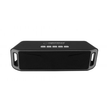 Boxa portabila Bluetooth 4.1, radio FM, 2x3W, 800mAh, USB si microUSB, 5V, negru gri