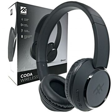 Casti over-ear iFrogz Coda, Bluetooth, 40mm, Extra Bass, Microfon, AUX, Black Casti over-ear iFrogz Coda, Bluetooth, 40mm, Extra Bass, Microfon, AUX, Black