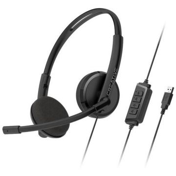 Creative Casti Call Center Creative HS-220, Noise-cancelling Mic, conexiune USB, Negru