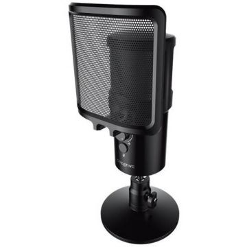 Creative Creative LIVEI Mic M3, Microfon USB cu Dual Polar Pattern,Cardioid si Omni-directional, high-resolution studio-quality 24-bit / 96 kHz, Stand si Pop Filter, Negru