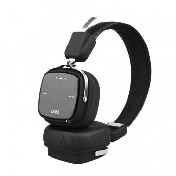 E-boda Casti On-Ear boAt Rockerz 610, Bluetooth 5.0, autonomie 20 ore, izolare fonica, microfon, negru